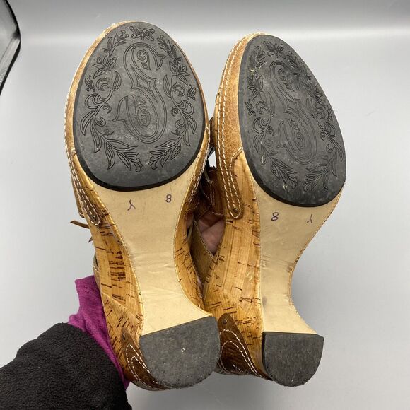 Sonora Sandals Slides Western Leather Womens‎ Size 8 Concho Embellished Mules - Picture 8 of 10